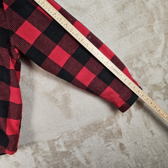 Dickies Jacket  Buffalo Plaid Button Men's Size L Red Flannel Long Sleeve - Picture 6 of 10